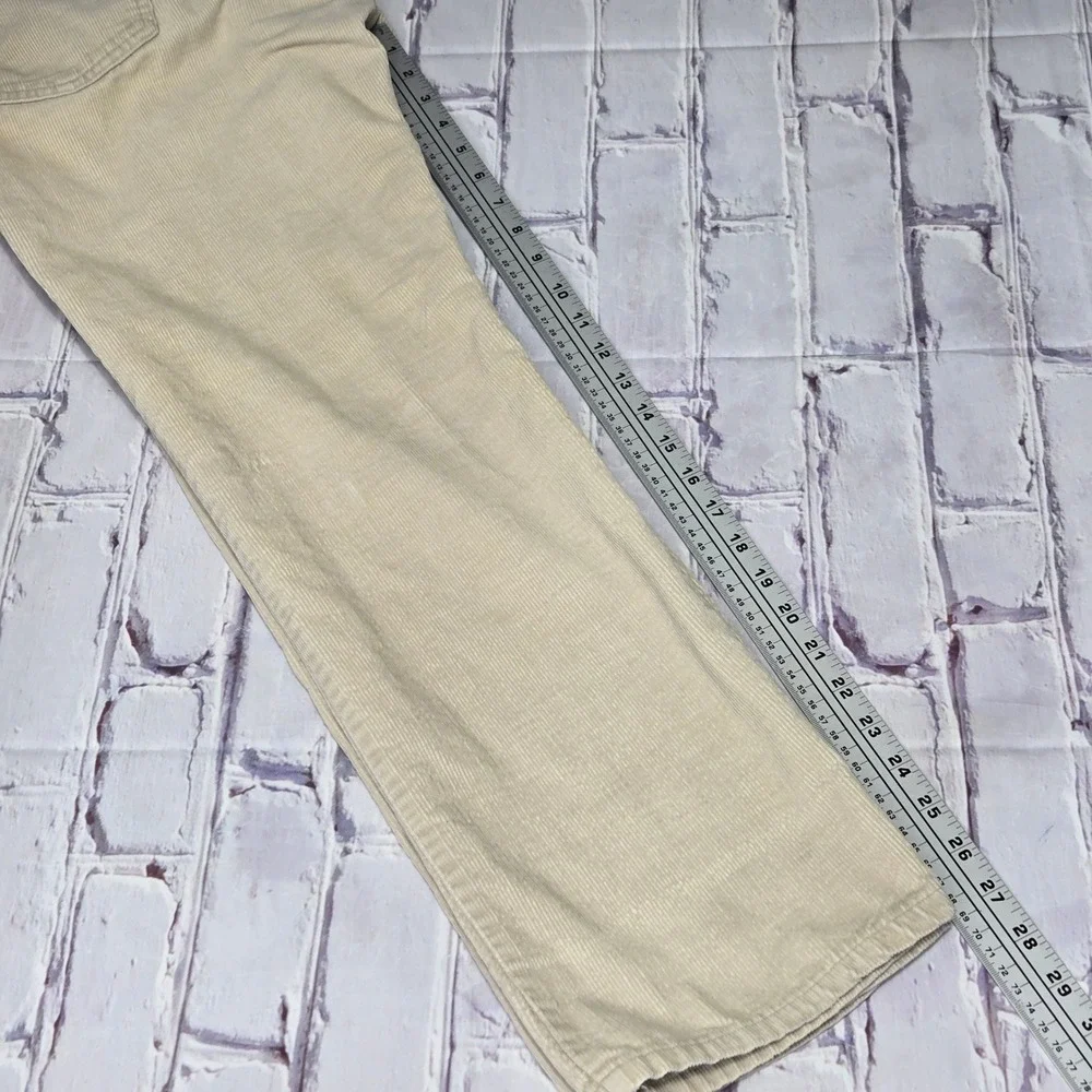 VTG 70s Levis‎ Corduroy Pants Men 33x30 Tan Cream Straight Leg Talon 42 Zipper